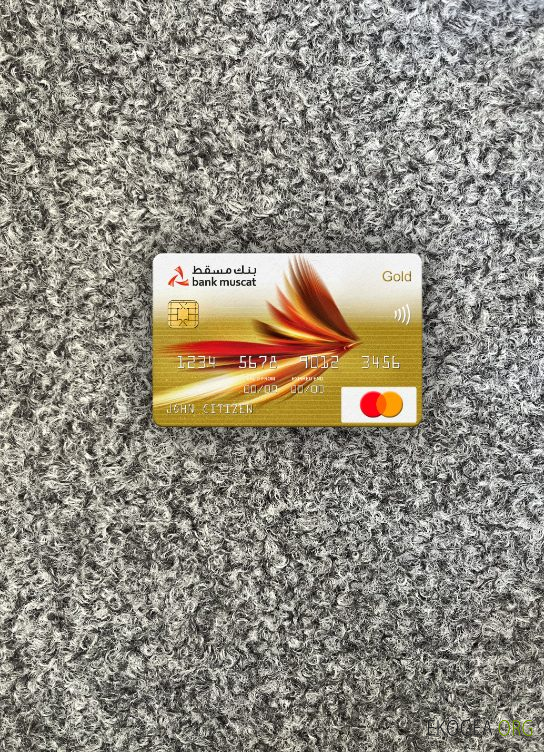 Oman Bank Muscat banque mastercard or photolook recto